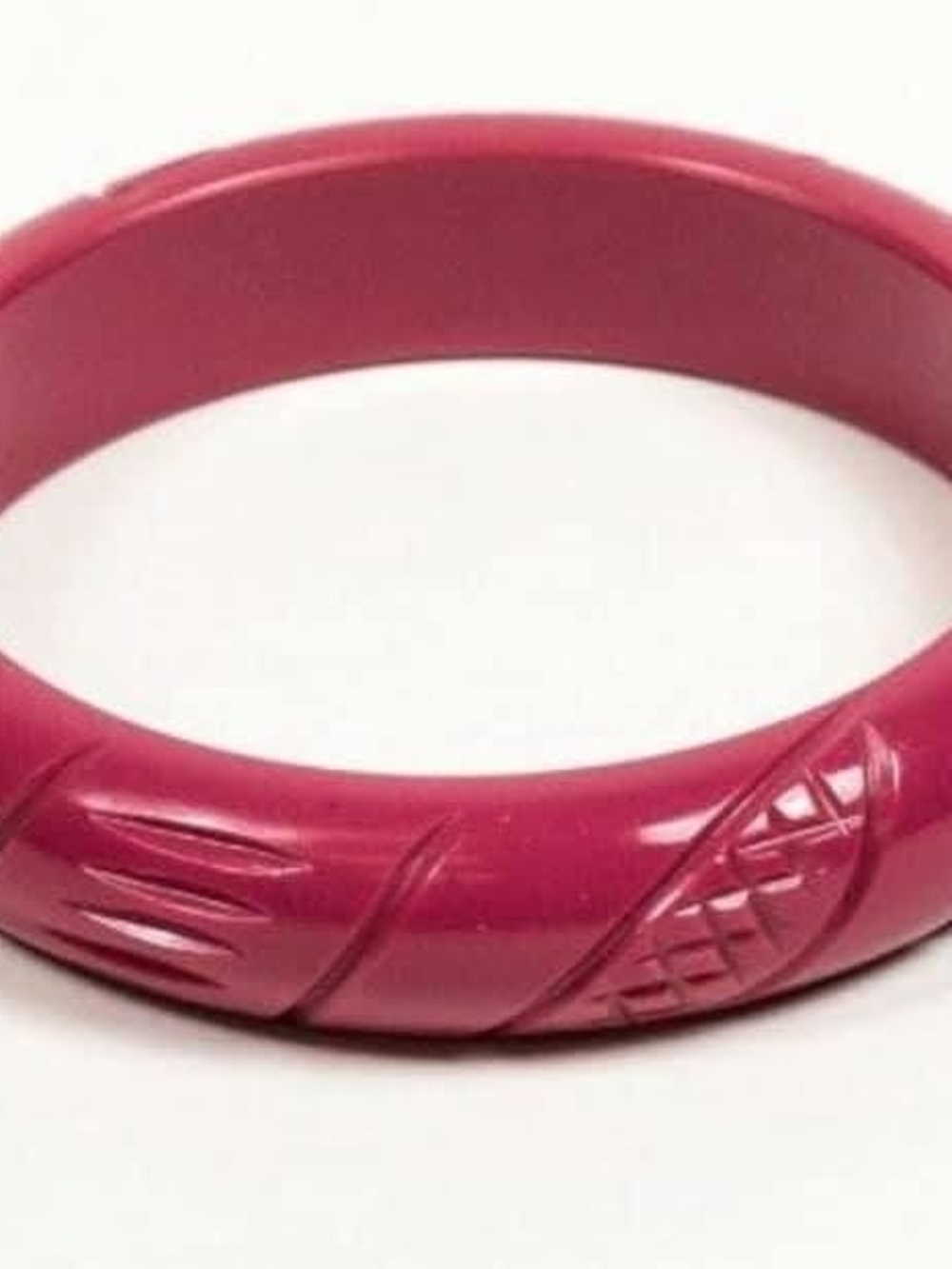 Splendette "Fuschia" Resin Bangle Bracelet in Deep Pink